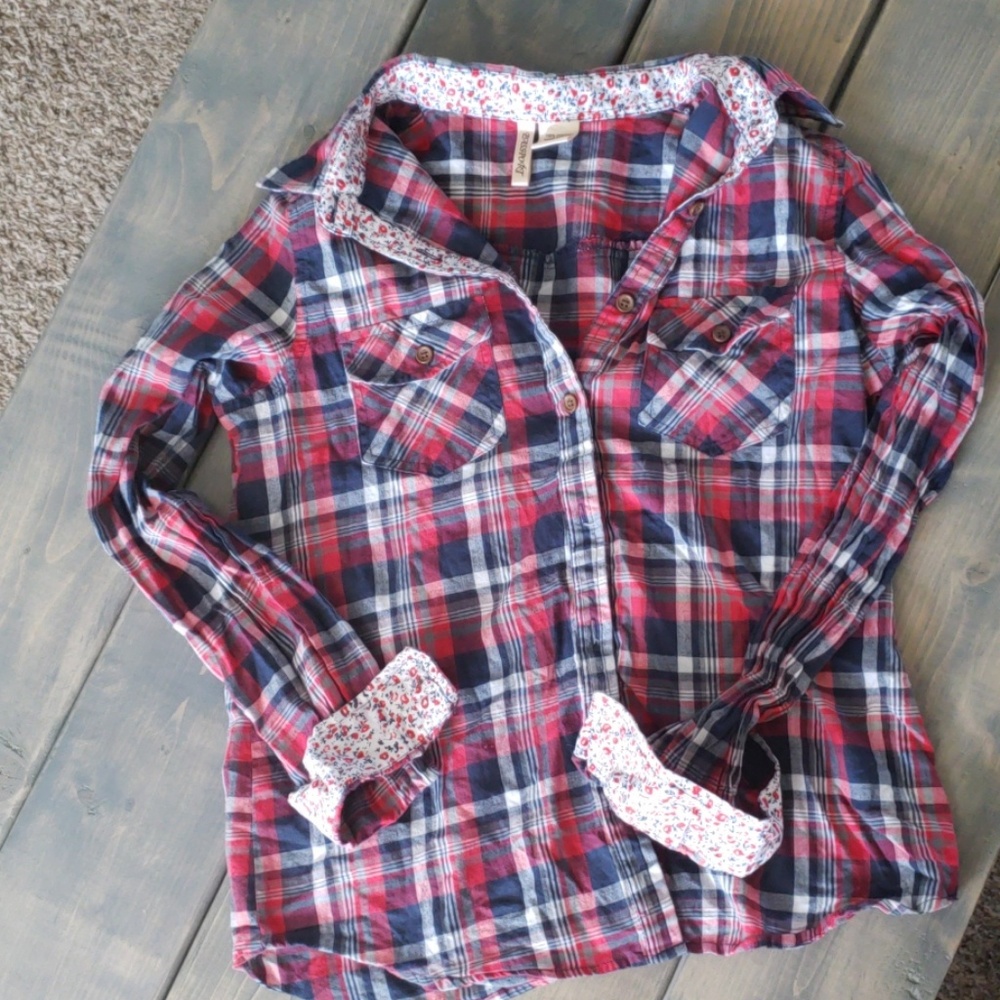Plaid button up shirt